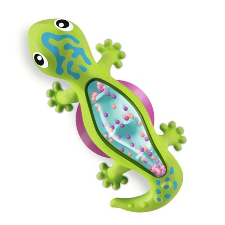 Ravensburger 4870 Play+ Regenmacher: Gecko, Musikinstrument, Mini-Rassel, Saugnapf-Spielzeug, Badespielzeug, Baby-Spie