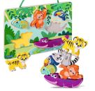 Ravensburger 4872 play+ Magnetisches Holz-Fühl-Puzzle: Dschungel