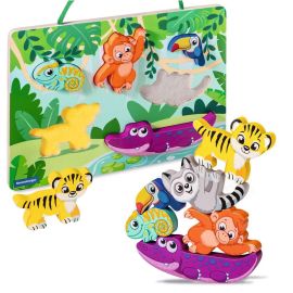 Ravensburger 4872 play+ Magnetisches Holz-Fühl-Puzzle: Dschungel