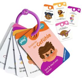 Ravensburger Play+ Spiel und Mach mit! Karten: Entdecke die Gefühle – Activity Karten für Kleinkinder, Spielzeug ab 24
