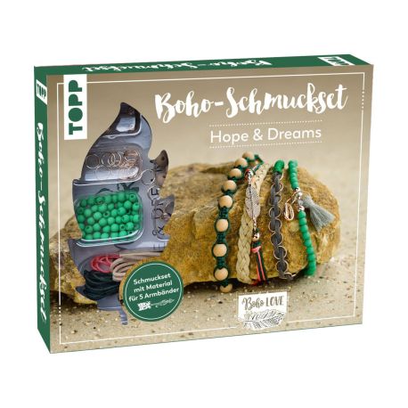 Boho-Schmuckset Hope   Dreams (Grün)