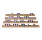 Spielsteinhalter aus Holz, 4er Set, für Domino und Mah Jongg, ohne Spielsteine, 35 cm