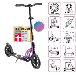 SIX DEGREES Aluminium Scooter 205 mm neochrome Special-Edition