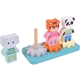 Stapeöspiel m.Zahnrad, Jungle