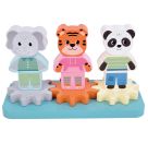 Stapeöspiel m.Zahnrad, Jungle