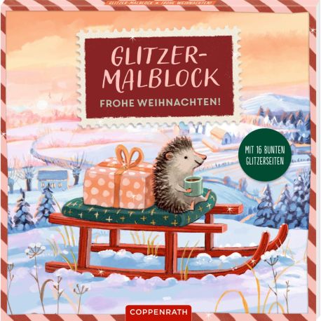 Glitzer-Malblock – Frohe Weihnachten! - Mit 16 bunten Glitzerseiten