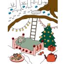 Malblock mit Glitzersteinchen – Frohe Weihnachten! - Über 300 Diamant-Sticker