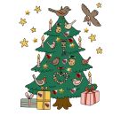 Malblock mit Glitzersteinchen – Frohe Weihnachten! - Über 300 Diamant-Sticker