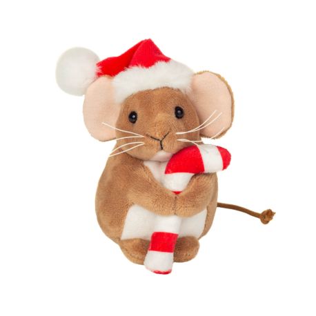 Teddy Hermann Weihnachtsmaus mit Zuckerstange, 11 cm