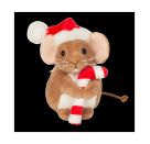 Teddy Hermann Weihnachtsmaus mit Zuckerstange, 11 cm