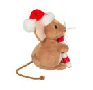 Teddy Hermann Weihnachtsmaus mit Zuckerstange, 11 cm
