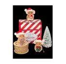 Teddy Hermann Weihnachtsmaus mit Kranz, 11 cm