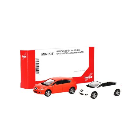 herpa - MiKi Seat Leon, naranja/candyweiß (2 Stück)