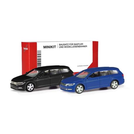 herpa - MiniKit VW Passat Variant, schwarz und ultramarinblau (2 Stück)