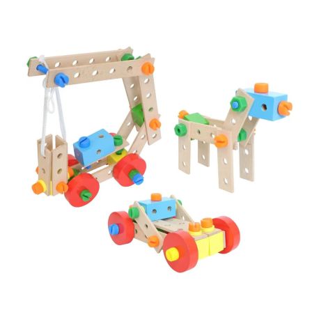 SpielMaus Holz DIY Konstruktions-Set, 90-teilig