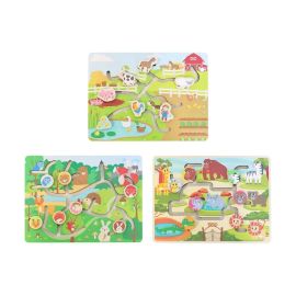 SpielMaus Holz Schiebe-Labyrinth 3-fach sortiert