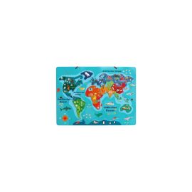 SpielMaus Holz Magnet-Tier Weltkarte 40 x 30 cm