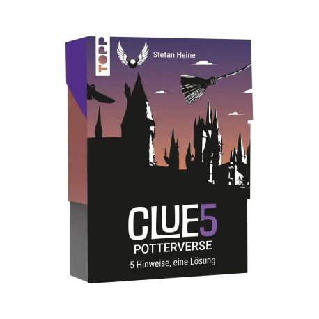 CLUE5  Potterverse. 5 Hinweise, nur eine Lösung. Das Trend-Quiz für deine Tasche