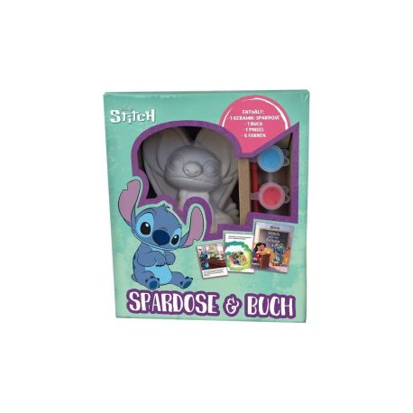 Disney Stitch: Spardose Buch Pinsel Farben