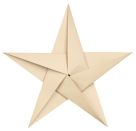 Faltblätter-Set „Sterne 20×20 cm | 80 g m , naturOrigami Paper Set Stars 20×20 cm | 80 gsm, naturalSet de papier orig