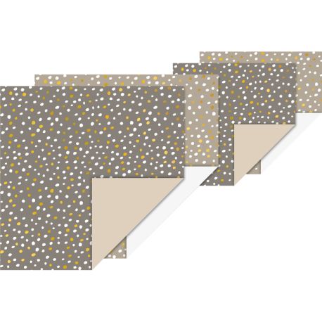 Faltblätter-Set „Tanne 20×20 cm | 80 g m , stone greyOrigami Paper Set Fir 20×20 cm | 80 gsm, stone greySet de papier