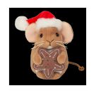 Teddy Hermann Weihnachtsmaus mit Keks, 11 cm