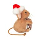 Teddy Hermann Weihnachtsmaus mit Keks, 11 cm