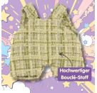 Monster Styles, Bouclé Latzhose mit Fischerhut, mintgrün, Größe 15 cm