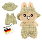 Monster Styles, Bouclé Latzhose mit Fischerhut, mintgrün, Größe 15 cm