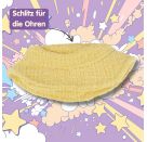 Monster Styles, Bouclé Kleid mit Fischerhut, gelb, Größe 15 cm