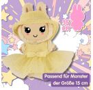 Monster Styles, Bouclé Kleid mit Fischerhut, gelb, Größe 15 cm