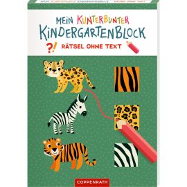Mein kunterbunter Kindergartenblock - Rätsel ohne Text (Wilde Tiere)