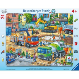Ravensburger 05142 Puzzle Auf der Baustelle ist was los! 24 Teile