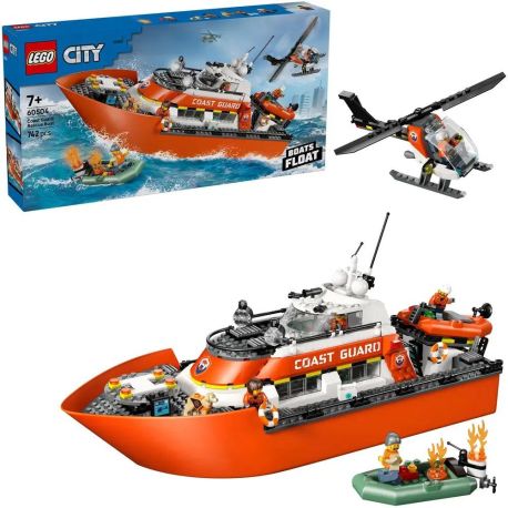 LEGO® City 60504 Rettungsboot der Küstenwache mit Hubschrauber