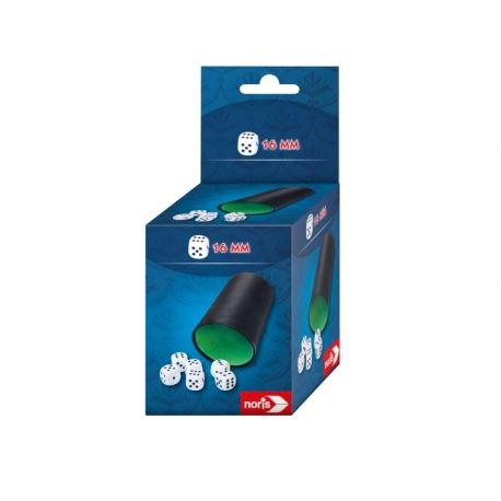 Würfelbecher mit 6 Würfeln