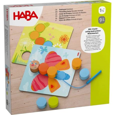 Fädelspiel Holztiere