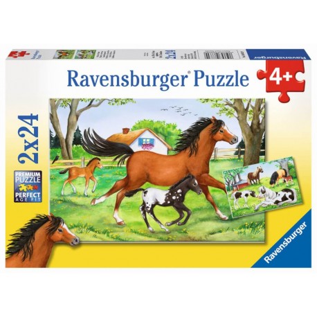 Ravensburger 08882 Puzzle Welt der Pferde 2 x 24 Teile