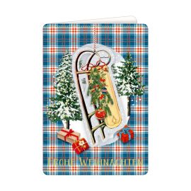 Weihnachtskarte - Schlitten (Lichterhelle Weihnachtszeit)