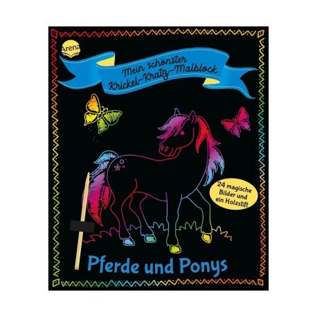 Mein Krickel-Kratz-Malblock Pferde Ponys