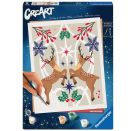 Ravensburger CreArt - Malen nach Zahlen 25895 - Weihnachtlicher Hirsch - ab 12 Jahren