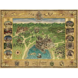 Ravensburger 16599 Puzzle Hogwarts Karte 1500 Teile