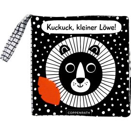 Babys kuschelweiches Kontrastbuch (Stoffbuch): Löwe - Mit Spiegel und Stoffklappen