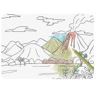 Karton Theater Dinosaurier