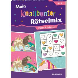 Mein knallbunter Rätselmix. Pferde   Einhörner