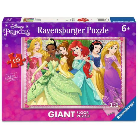 Ravensburger Kinderpuzzle 09789 - Die Disney Prinzessinnen – großes Bodenpuzzle mit 125 Puzzleteilen, für Puzzle-Freun