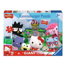 Ravensburger Kinderpuzzle 12004076 - Spaß in Cherry Town - Bodenpuzzle mit 24 großen Puzzleteilen, für Hello Kitty-Fan