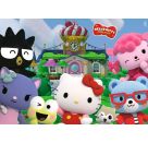 Ravensburger Kinderpuzzle 12004076 - Spaß in Cherry Town - Bodenpuzzle mit 24 großen Puzzleteilen, für Hello Kitty-Fan