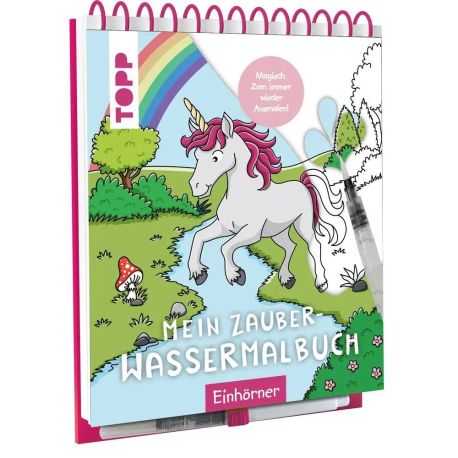 Mein Zauber-Wassermalbuch Einhörner