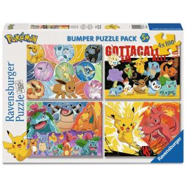 Ravensburger Kinderpuzzle 05651 - Pokémon-Kumpels – 4x 100 Teile Puzzle in einer Box, für Puzzle-Freunde und Pokémon-F