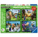 Ravensburger Kinderpuzzle 05716 - Biome erforschen – 4x 100 Teile Puzzle in einer Box, für Puzzle-Freunde und Minecraf